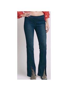 Free People Split Hem Straight Leg Jeans Size 28 Blue